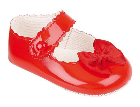 Baby girls red patent shoe BP604