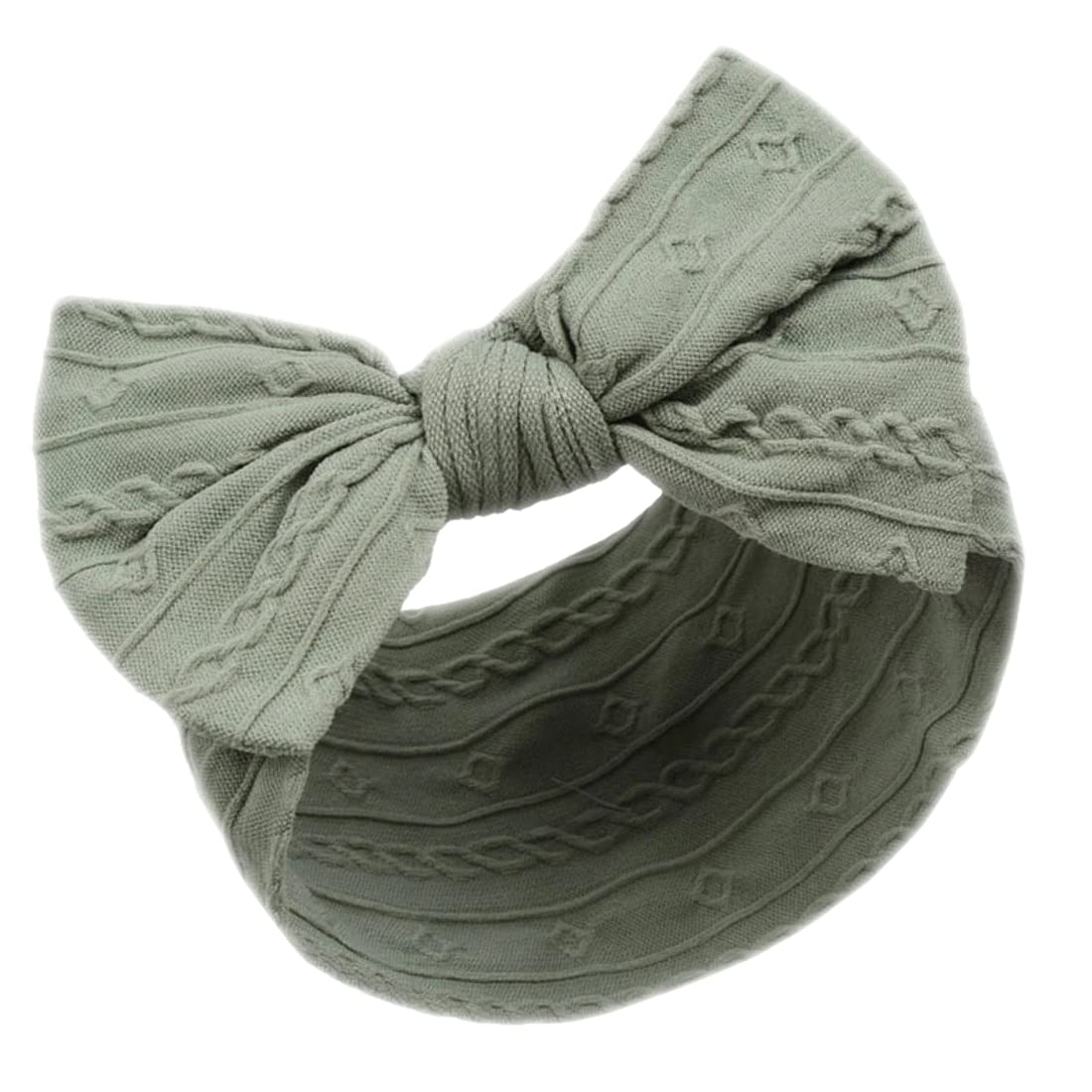 Girls sage green stretch hairband