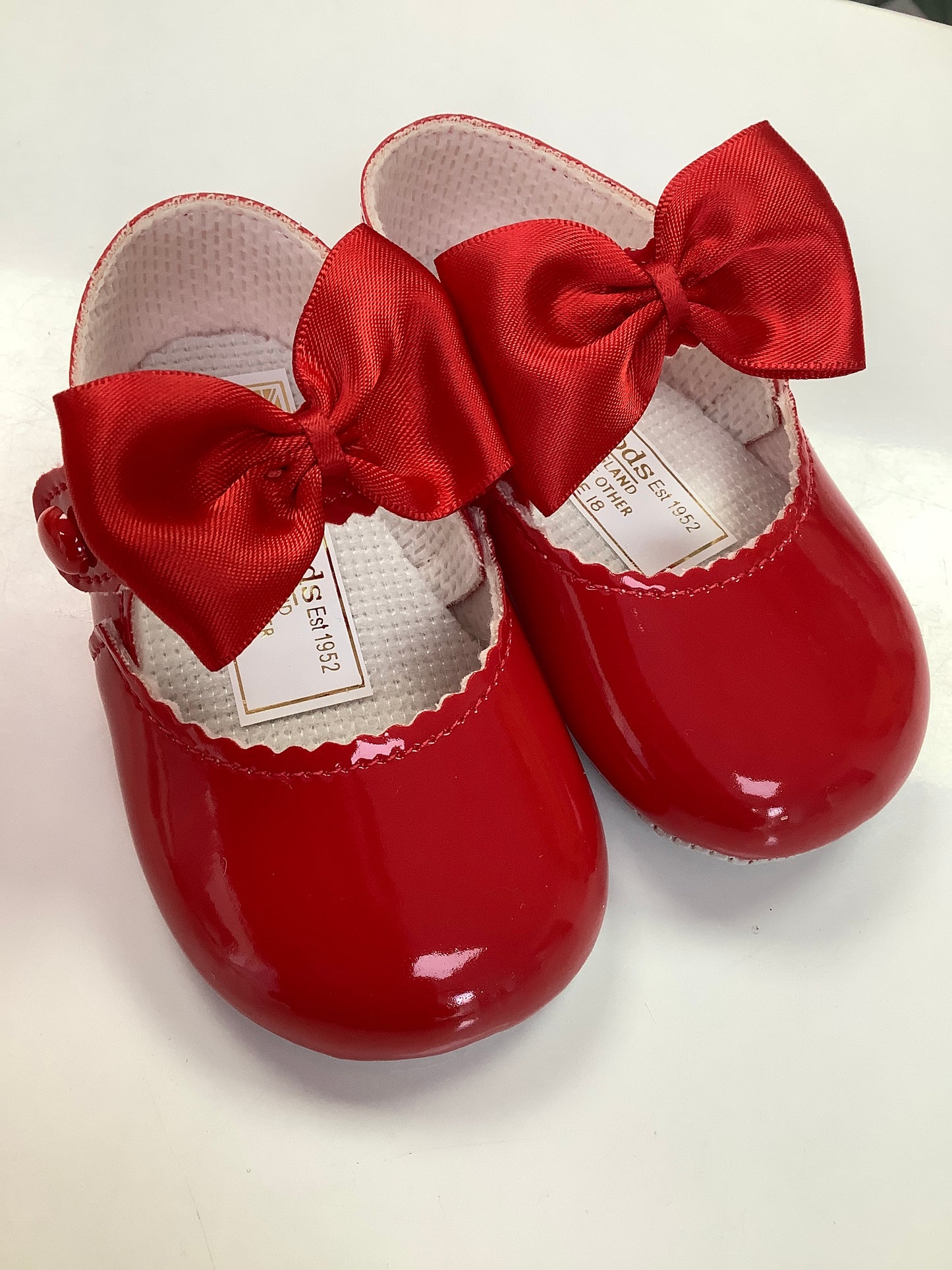 Baypods girls red bow shoes BP750R
