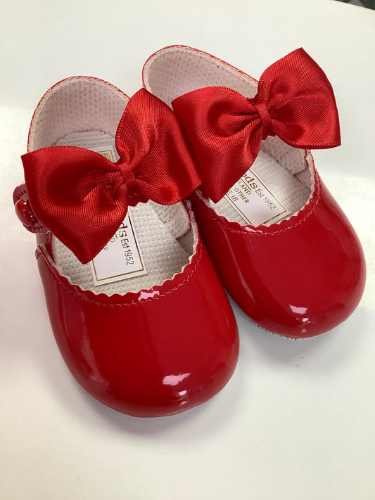 Baypods girls red bow shoes BP750R