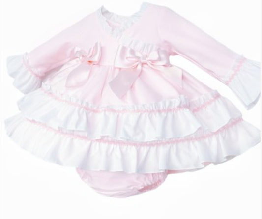 Wee Me Pink Puff Dress and pants MYDB2458