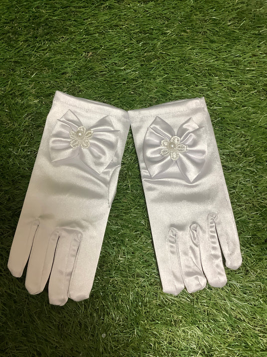 communion gloves Pearl bow Y069A