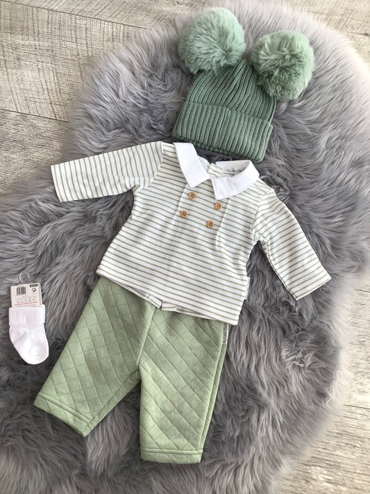 Baby boy green 2 piece set