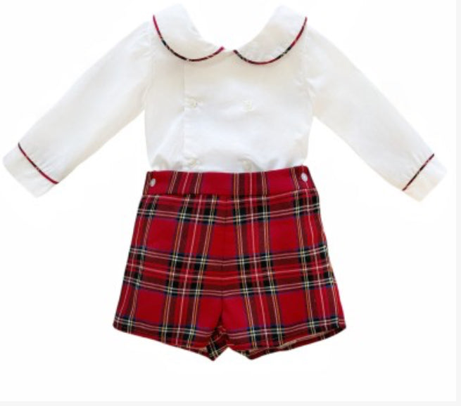 Wee me boys tartan shorts set BLACK FRIDAY