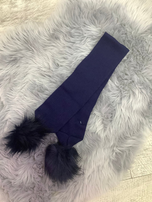 Navy Pom Pom scarf BLACK FRIDAY