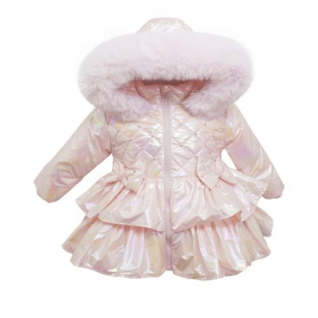 Wee Me Pink Iridescent Puffy coat MYD408P