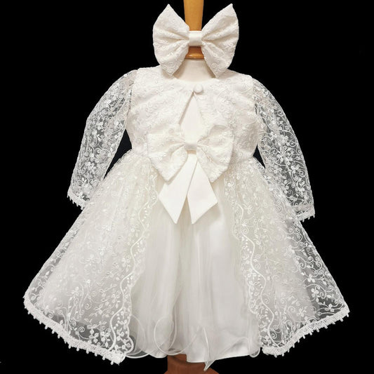 Visara christening dress & matching hair band