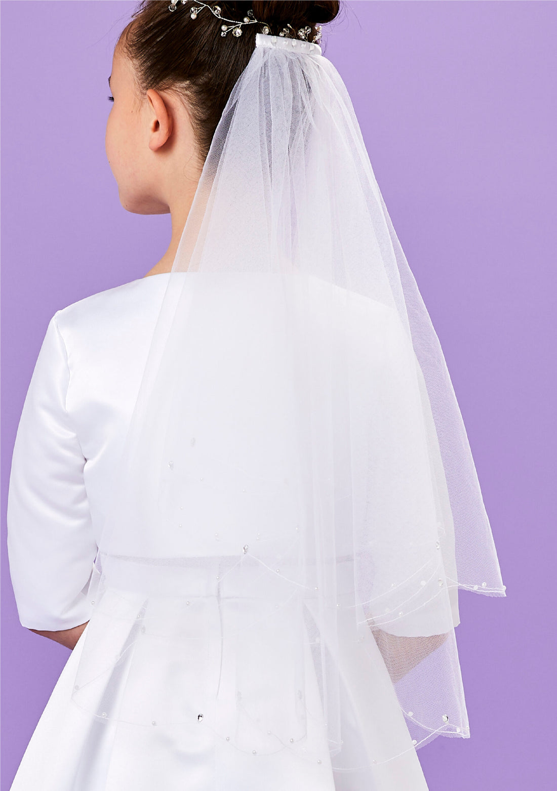 Peridot Enya veil white