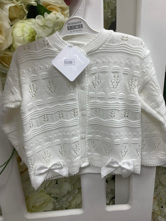 Girls white cardigan