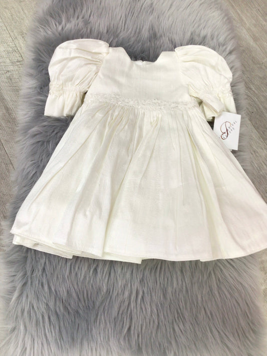 Polka christening dress Ivory. C-29