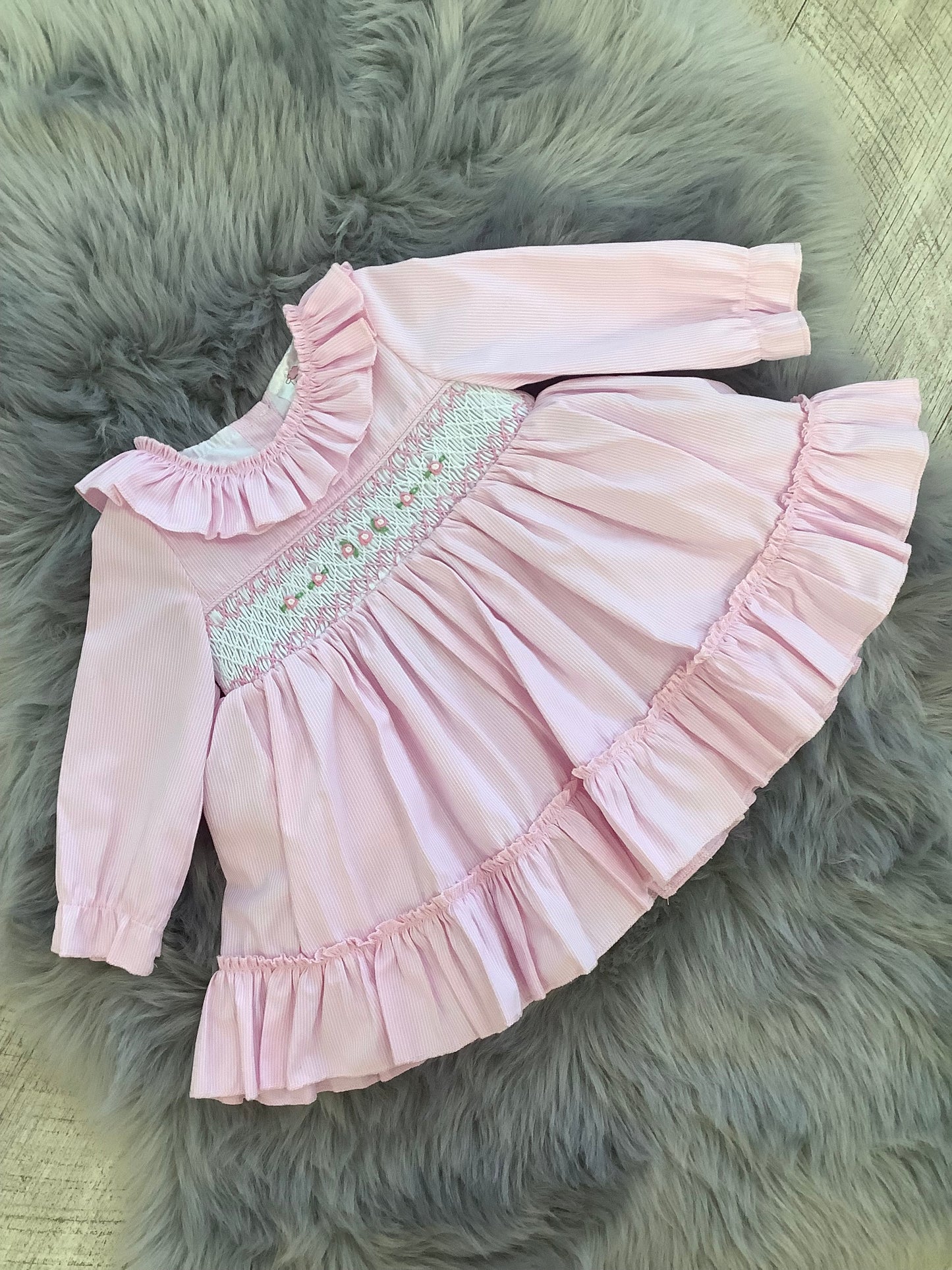 Wee Me Pink Smock Dress 2413