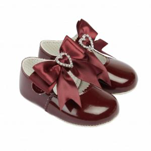 Baby Girls burgundy soft sole shoes BLACK FRIDAY