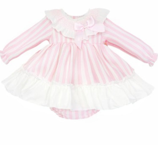 Wee Me Pink Striped Dress and pants 2473