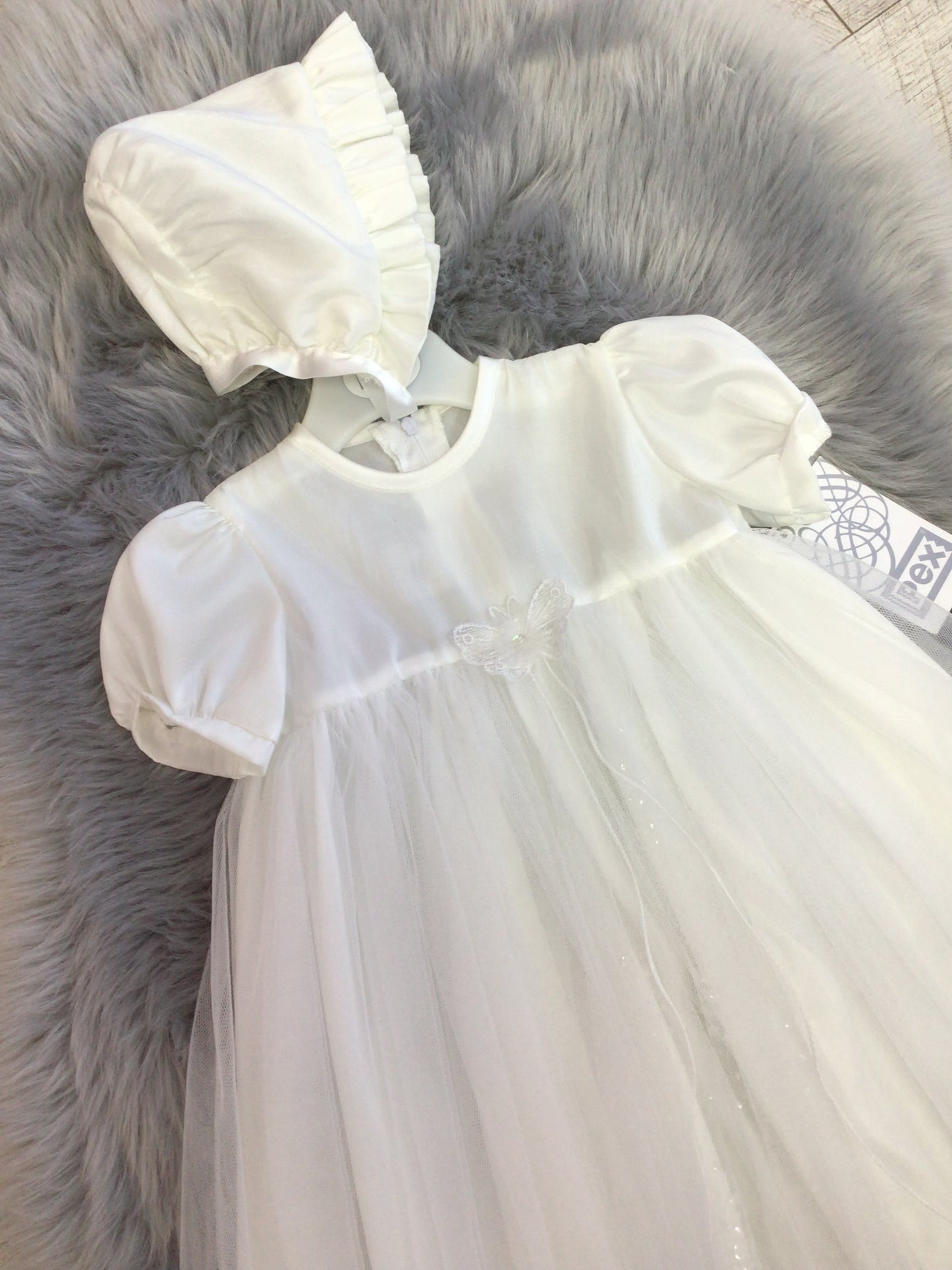 Pex baby white christening robe - Emma