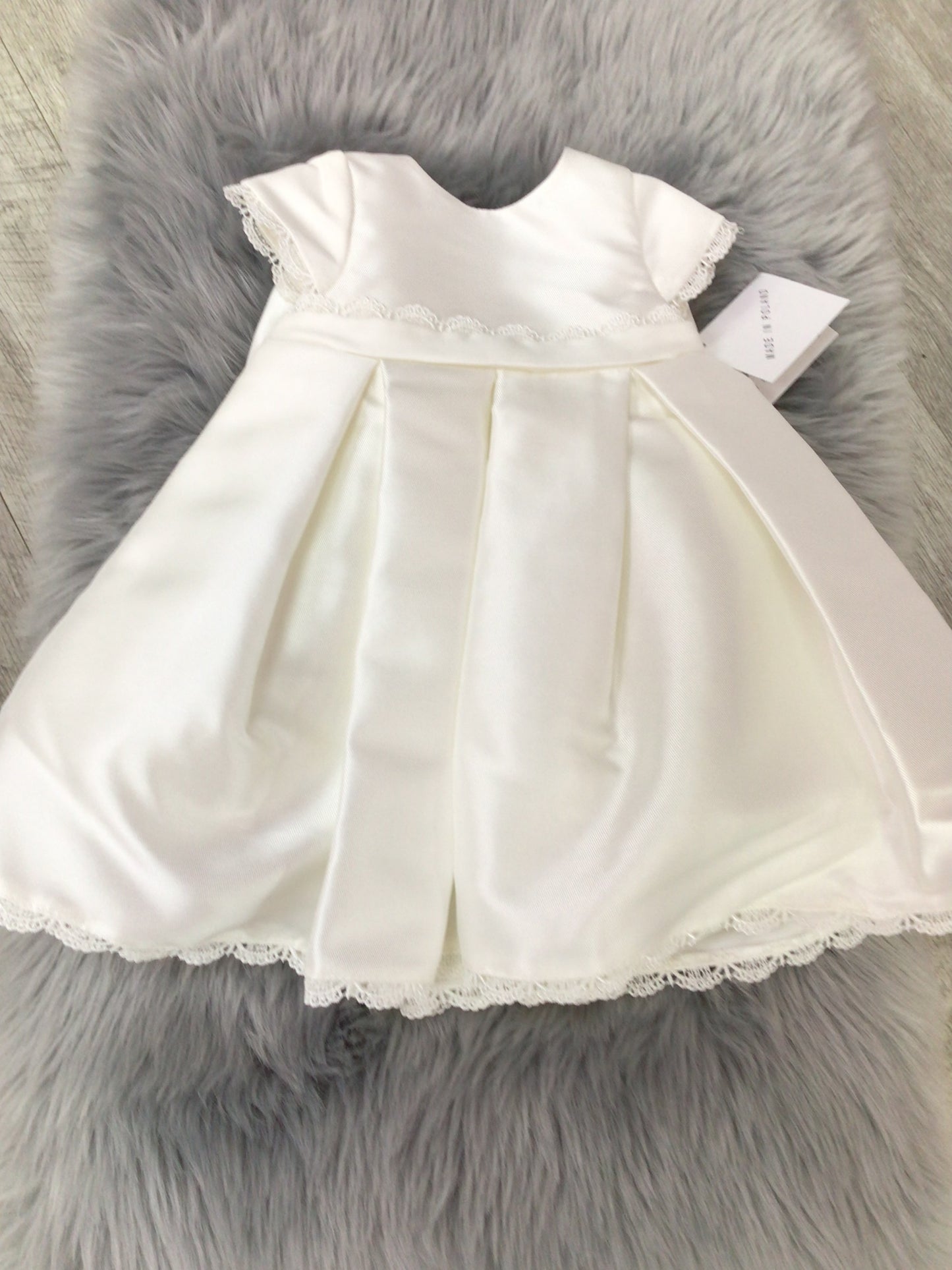 Polka christening dress Ivory. C-22