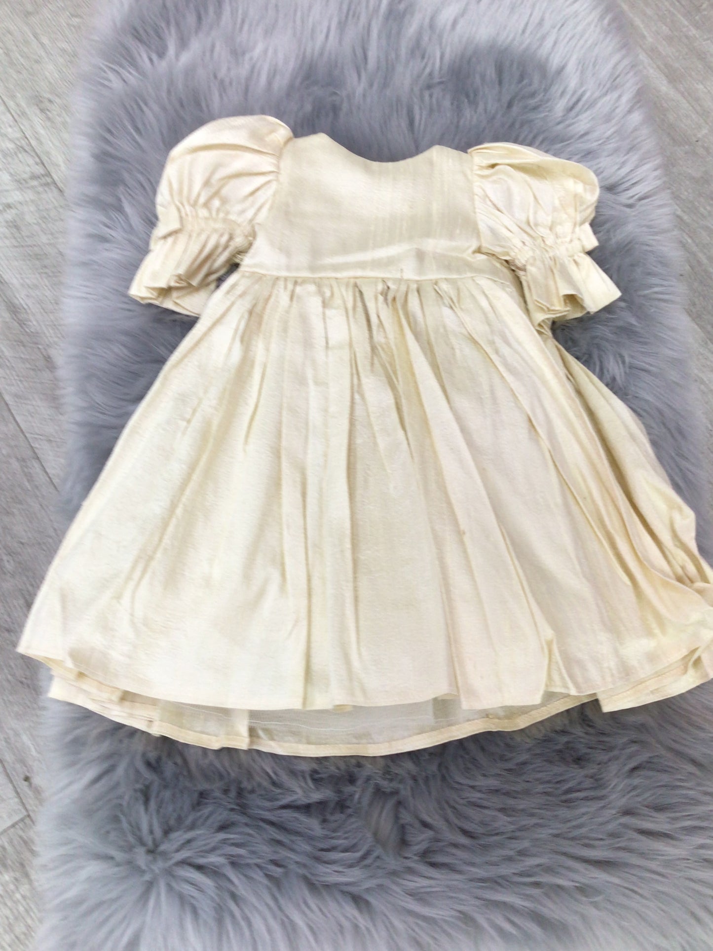 Polka christening dress ivory. C-20