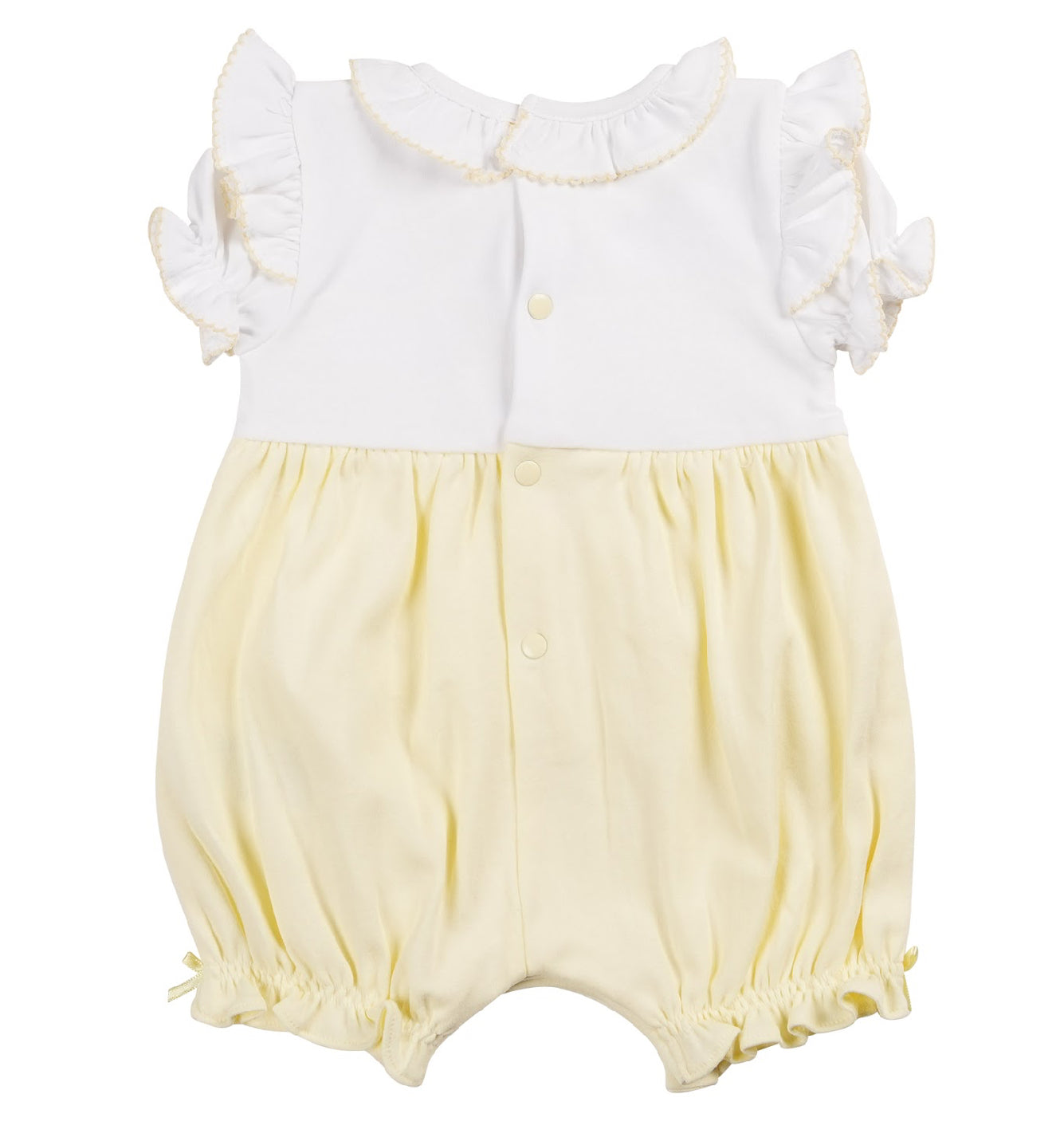 Mintini girls romper white/lemon 6388A