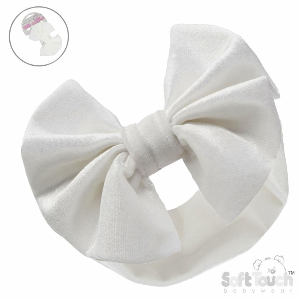 Soft touch cream coloured velour headband