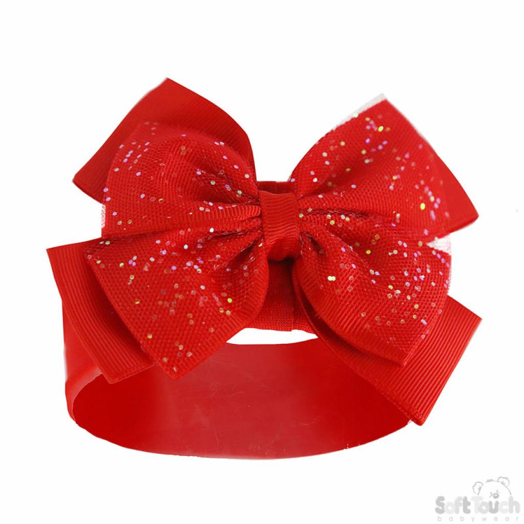 Soft touch red glitter bow BLACK FRIDAY