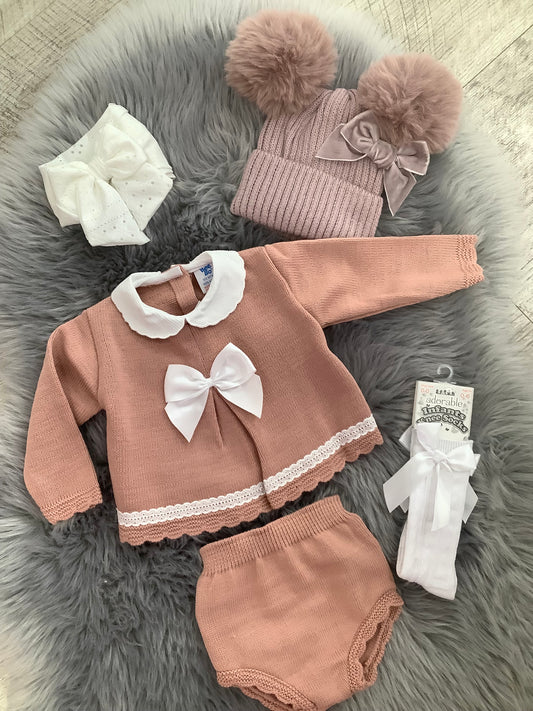 Bee bo dusky pink 2 piece jam pants set