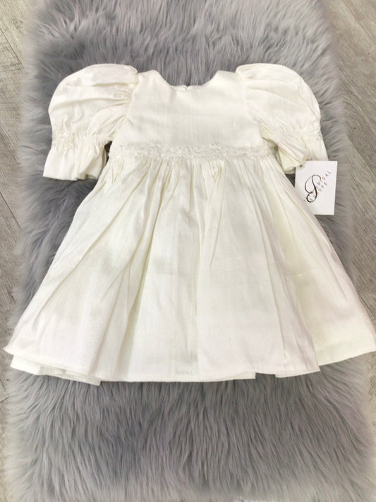 Polka christening dress Ivory. C-21