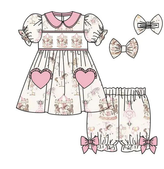 Girls pink and white carousel pyjamas BLACK FRIDAY