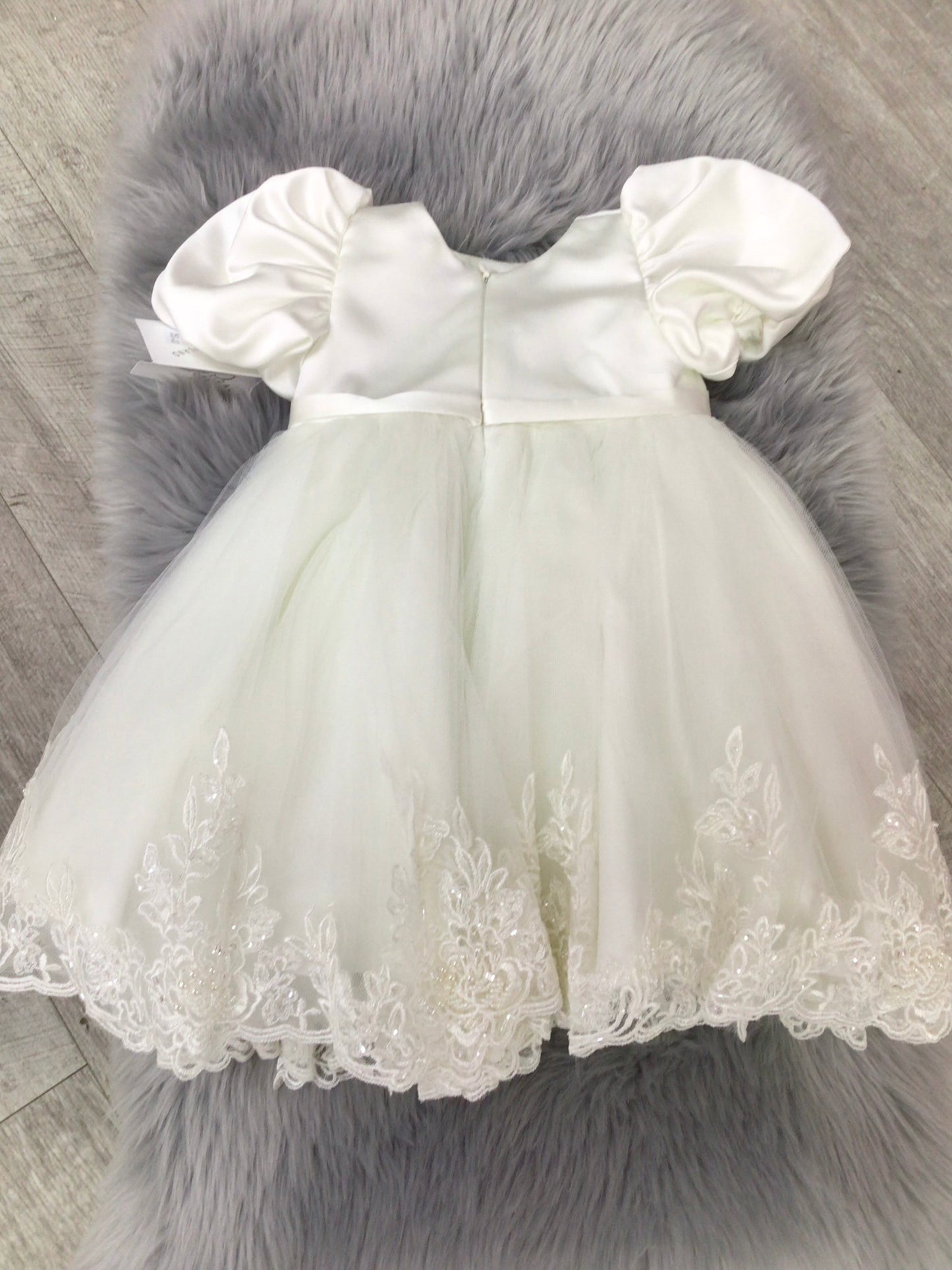 Polka Christening dress Ivory. C-27