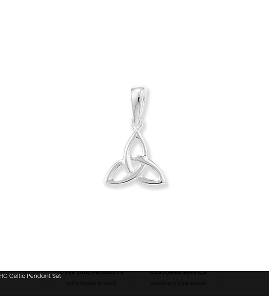 Communion Celtic trinity knot pendant necklace set HS457