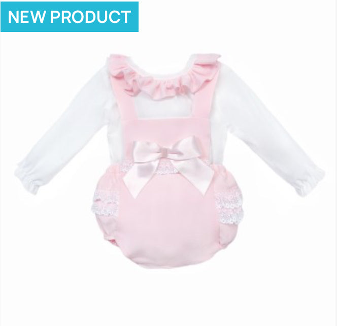 Wee me pink frilly 2 piece romper set 2457 BLACK FRIDAY