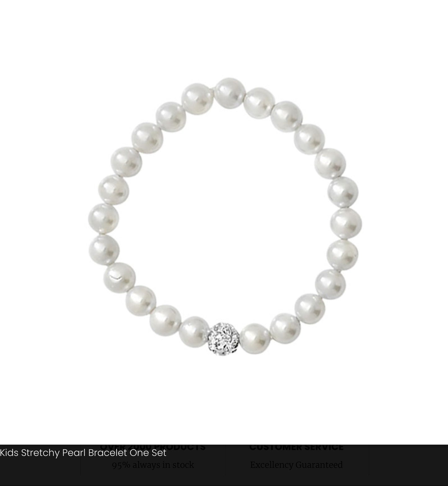 Communion stretch bracelet with CZ ball HSBR088A