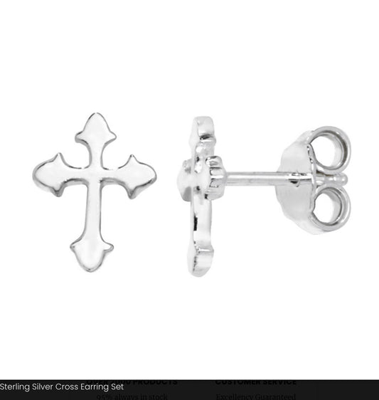 Communion cross earrings SE160A