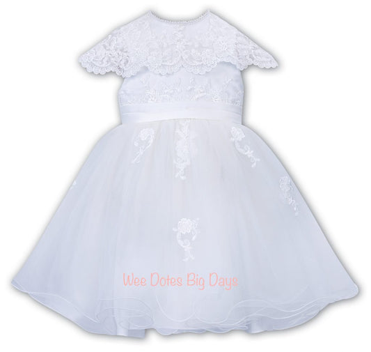 SARAH LOUISE CHRISTENING BALLERINA LENGTH DRESS. 070088