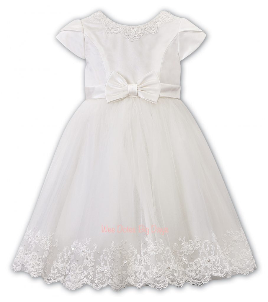 SARAH LOUISE CHRISTENING BALLERINA LENGTH DRESS. 070140